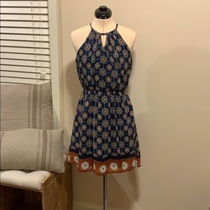 Sienna Sky navy halter neck dress